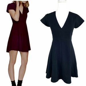 Aritzia Willfred black fit and flare dress sz 2